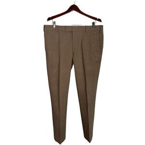 Polo Ralph Lauren Fine Tailoring Tobacco Brown Twill Trousers 36/30